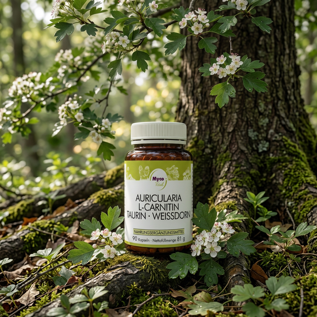 MycoVital Auricularia • L-Carnitin • Taurin • Weißdorn