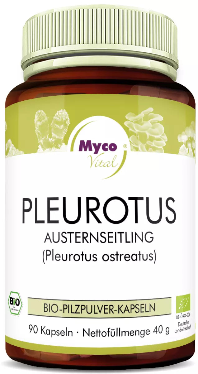 MycoVital Pleurotus BIO-Pilzpulver-Kapseln