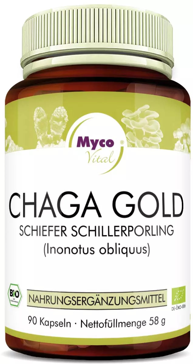 MycoVital Chaga Gold BIO Pilzpulver-Kapseln