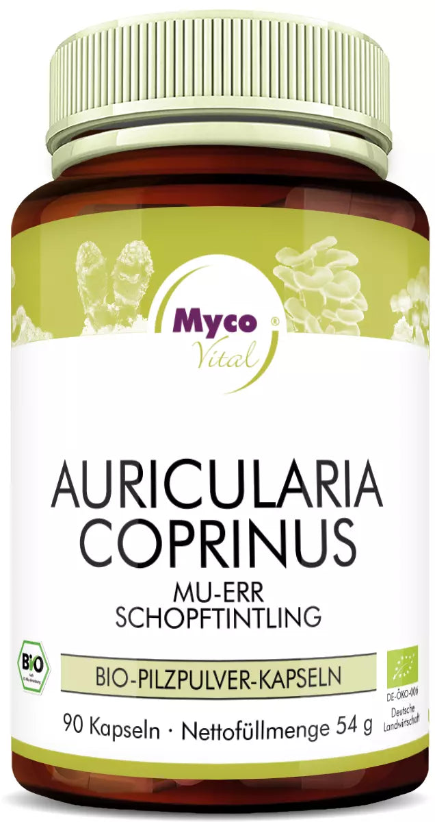 MycoVital Auricularia-Coprinus BIO-Pilzpulver-Kapseln