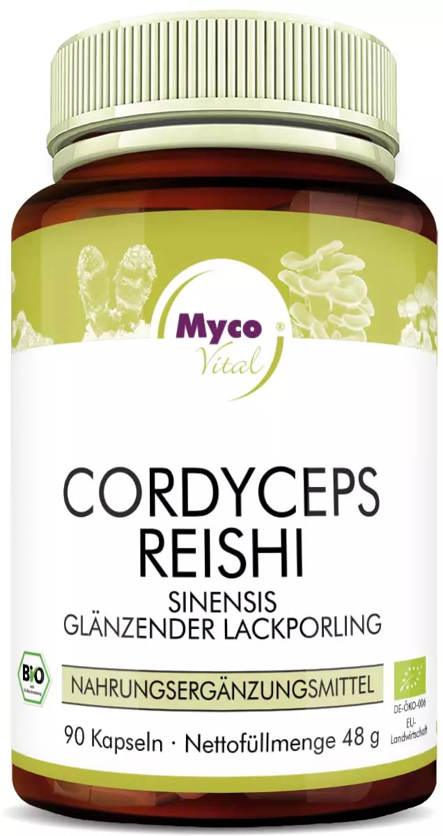 MycoVital Cordyceps-Reishi BIO-Pilzpulver-Kapseln