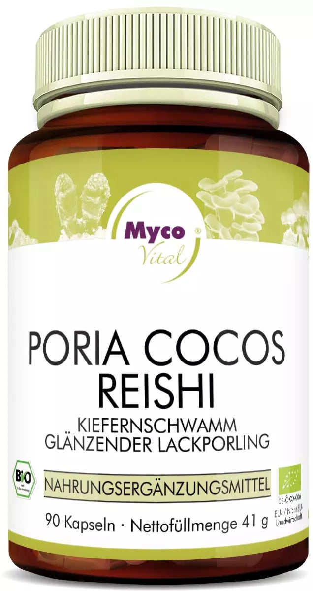 MycoVital Poria Cocos-Reishi BIO-Pilzpulver-Kapseln