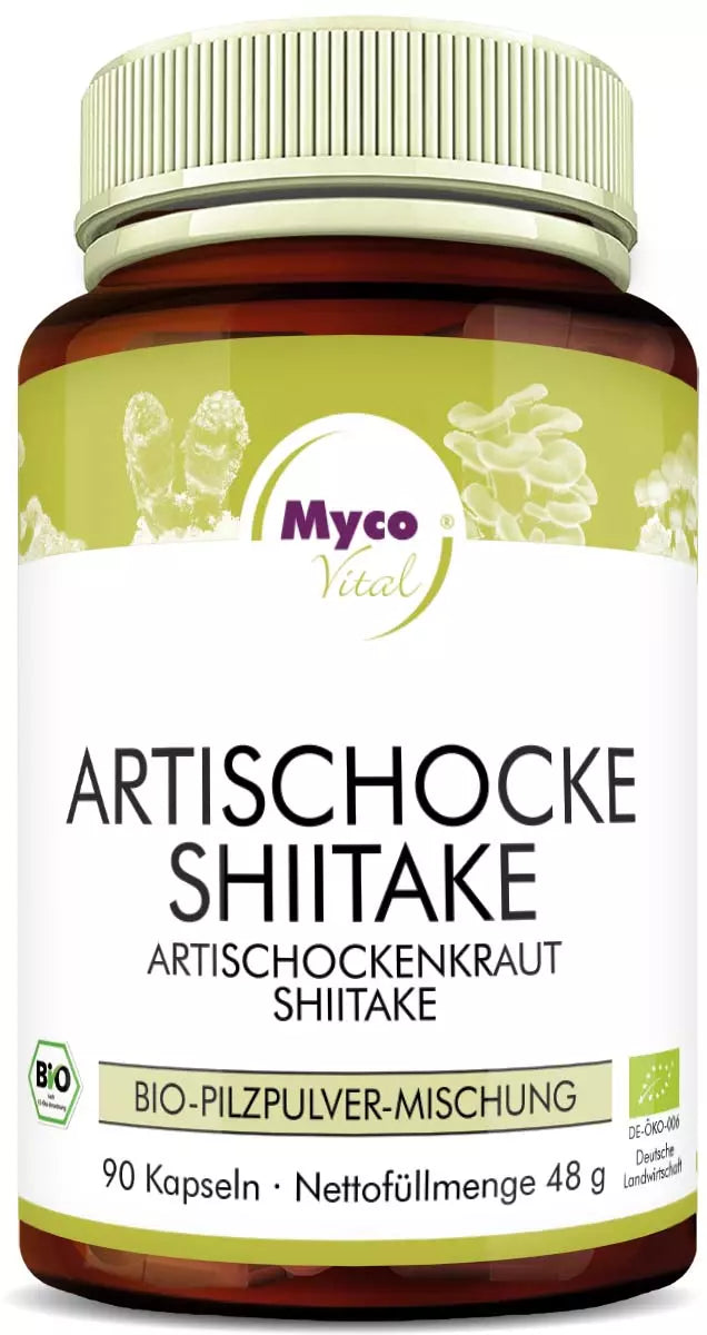 MycoVital Shiitake-Artischocken BIO-Pulver-Kapseln