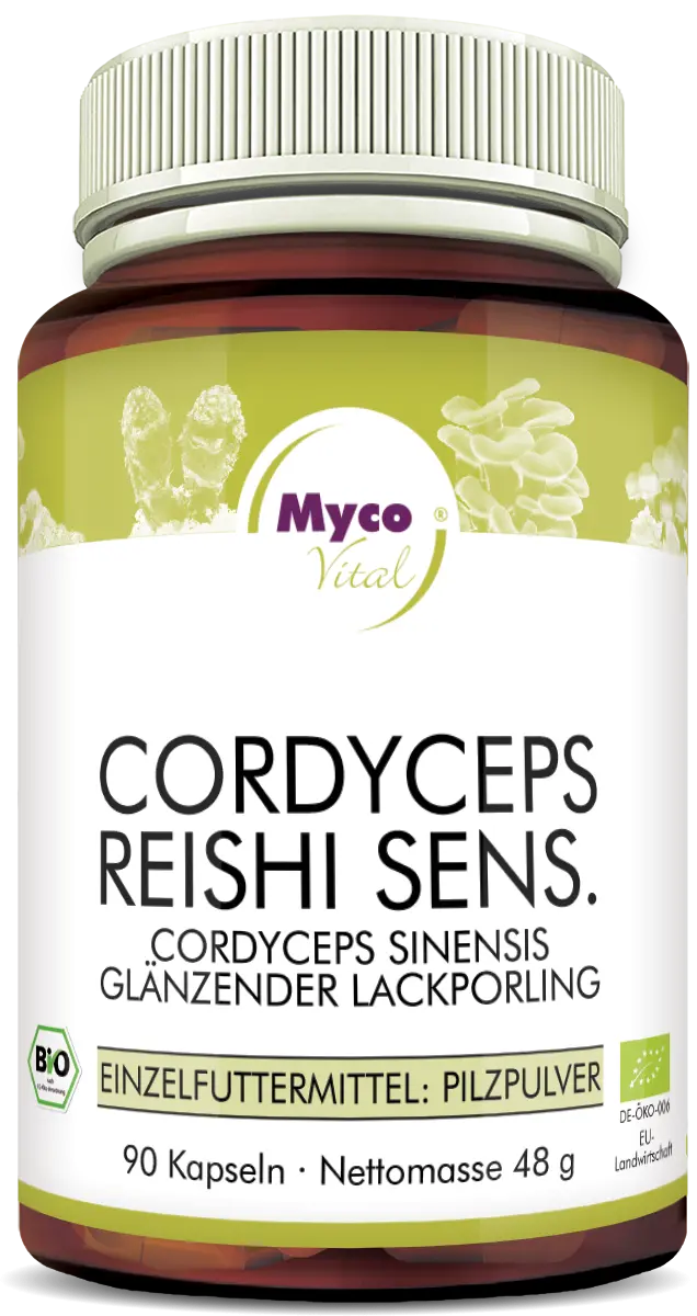 MycoVital Cordyceps-Reishi Sensitive BIO-Pilzpulver-Kapseln