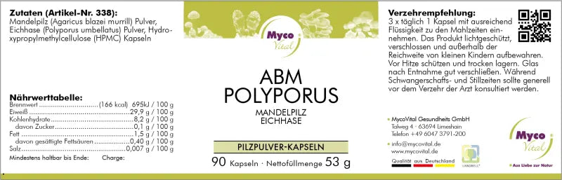 ABM-Polyporus BIO-Pilzpulver-Kapseln  (Mischung 338)